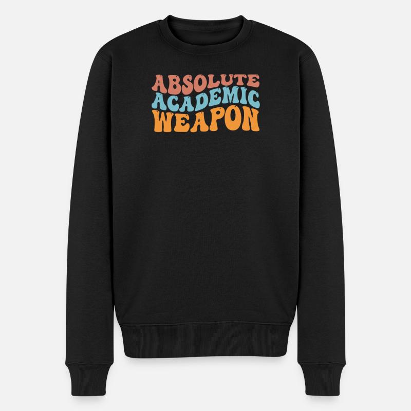 Studenten Absolute Academic Weapon - Männer Premium Bio Pullover - Schwarz