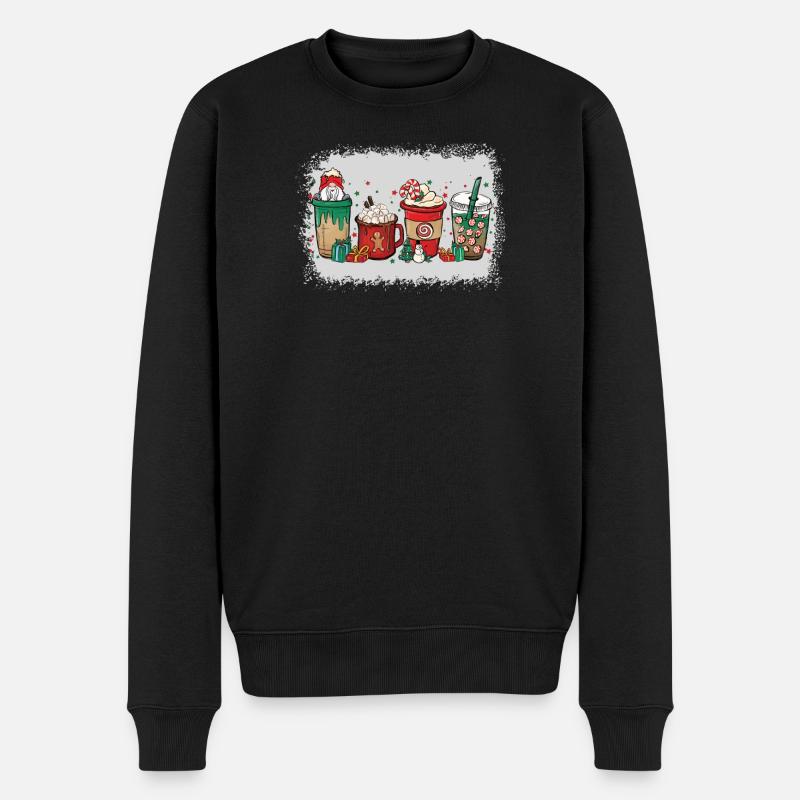 Tasse à café de Noël blanchie - Pull Premium bio Homme - noir