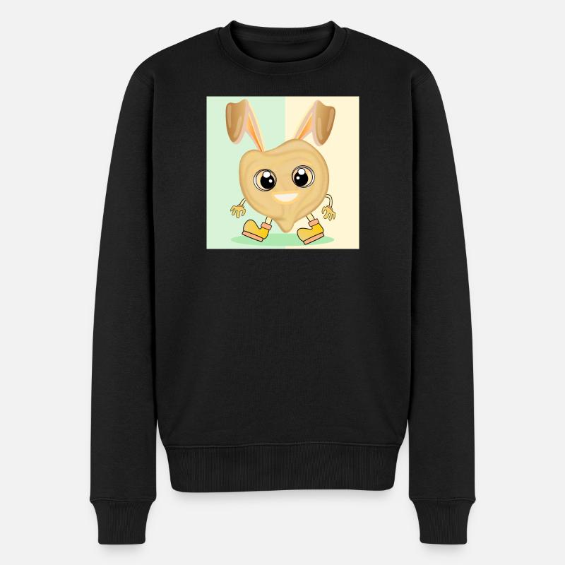Kichererbse Osterhasen - Männer Premium Bio Pullover - Schwarz