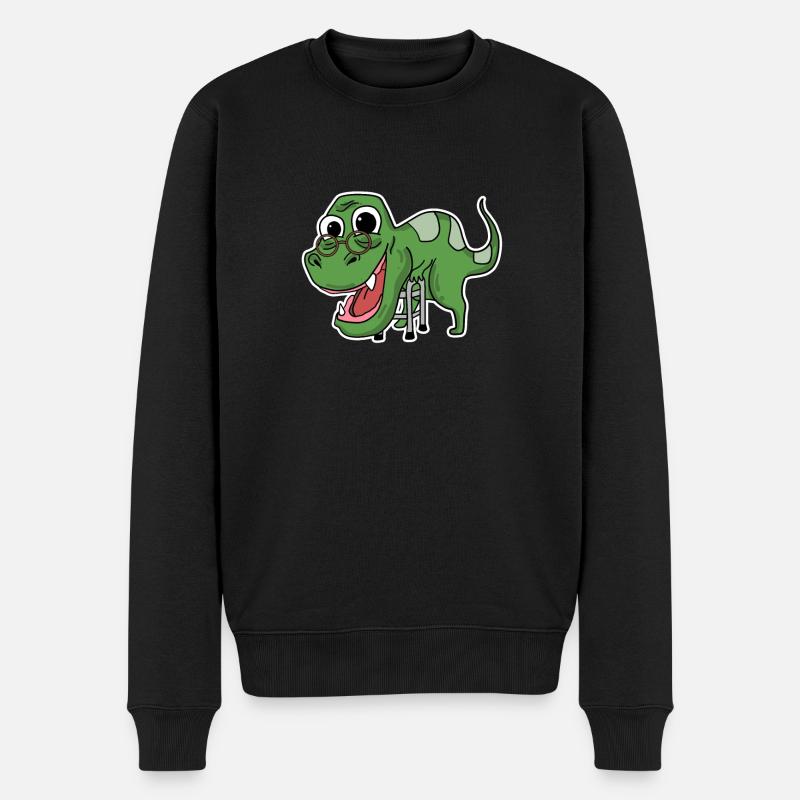 Grand-mère dinosaure - Pull Premium bio Homme - noir