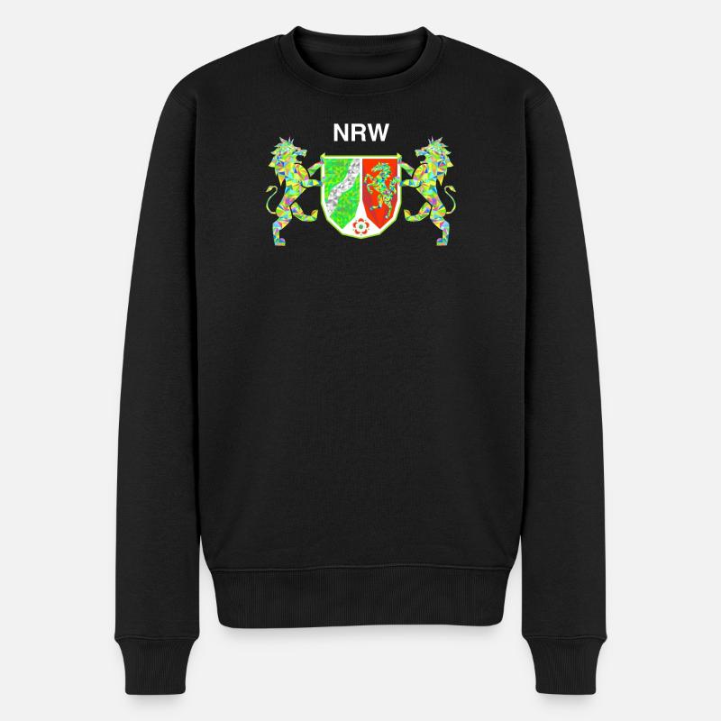 NRW Team Symbol - Männer Premium Bio Pullover - Schwarz