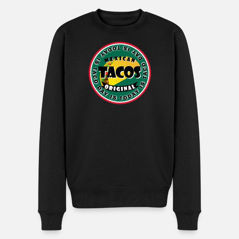 Today is Taco day - Männer Premium Bio Pullover - Schwarz