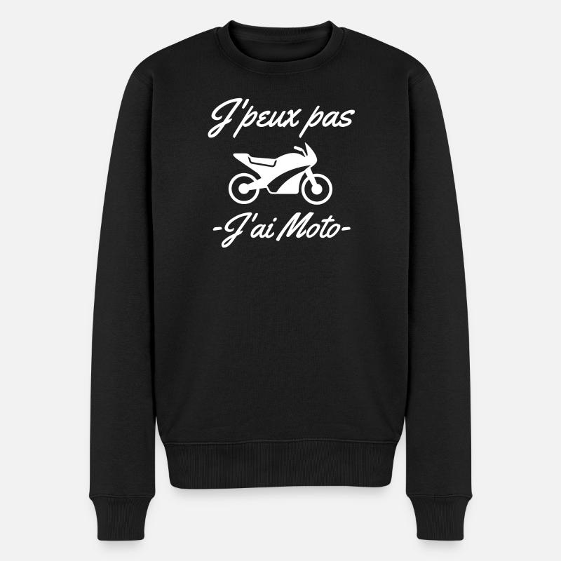 moto, motard, fan de moto - Pull Premium bio Homme - noir