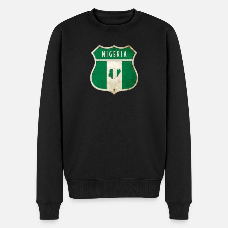 Design du drapeau du Nigéria - Pull Premium bio Homme - noir