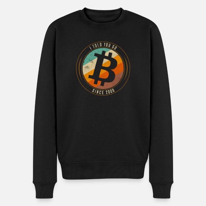 Bitcoin je vous l'avais dit - Pull Premium bio Homme - noir