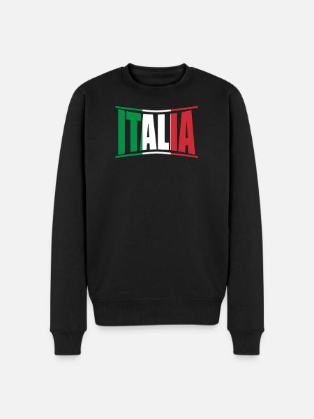 camiseta Italia bandera Italia Italia Italia Italia - Sudadera ecológica prémium para hombre - negro