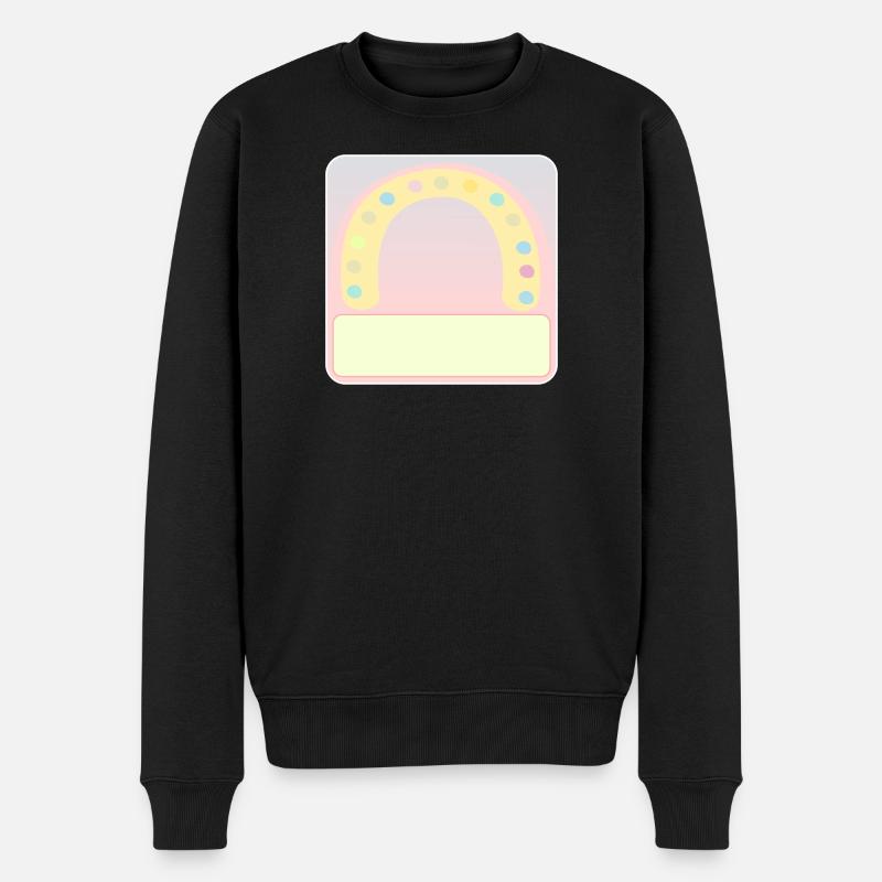 Namensschild Bogen - Männer Premium Bio Pullover - Schwarz