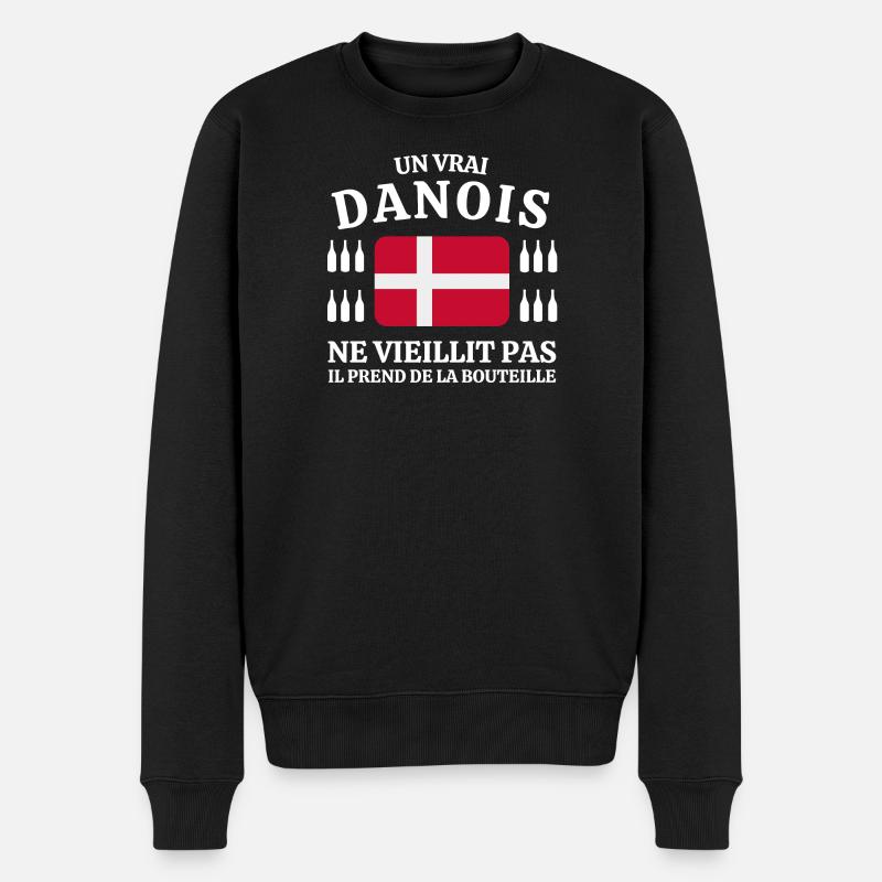 Danemark, Danois, je suis Danois - Pull Premium bio Homme - noir