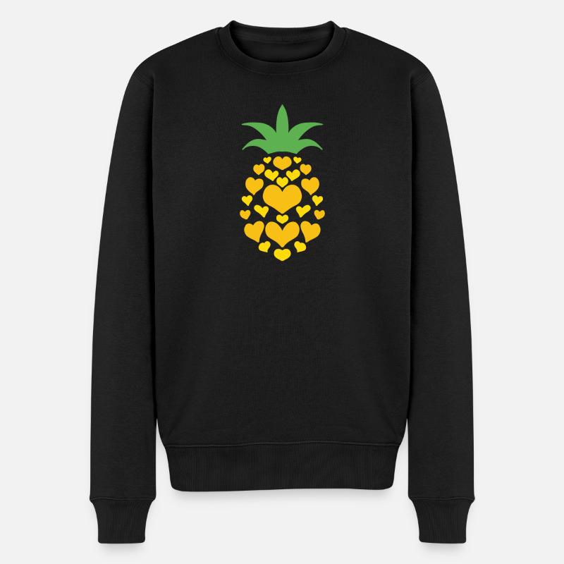 Cœur d’ananas - Pull Premium bio Homme - noir