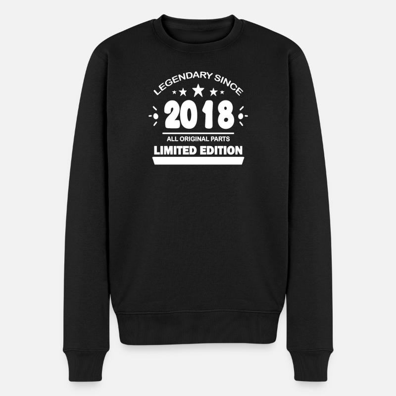 2018 - Männer Premium Bio Pullover - Schwarz