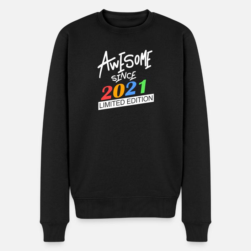 2021 - Jahrgang 2021 - Männer Premium Bio Pullover - Schwarz