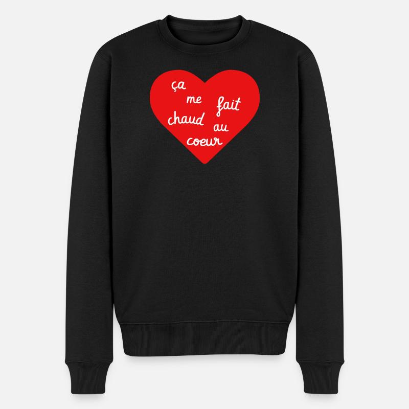 ça me fait chaud au coeur - Pull Premium bio Homme - noir