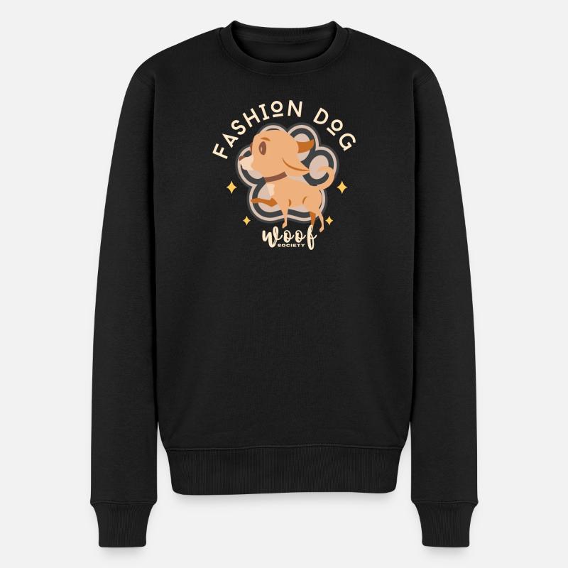 Ziegenmode-Hund Wuff - Männer Premium Bio Pullover - Schwarz