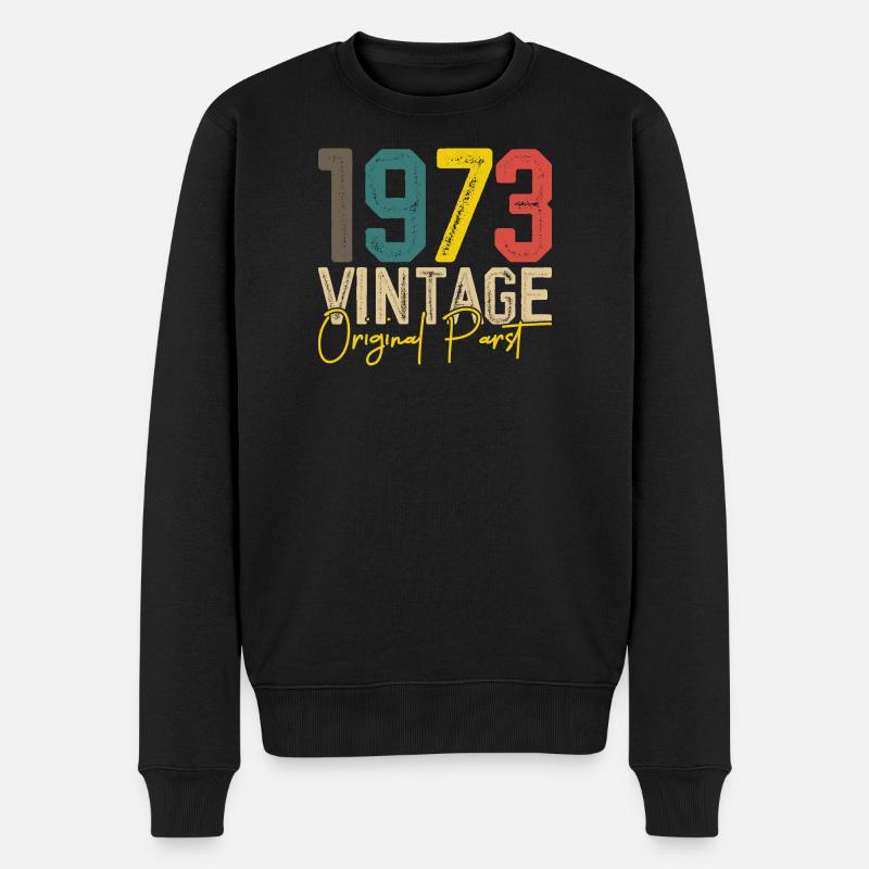 Originalteil von 1973 - Männer Premium Bio Pullover - Schwarz