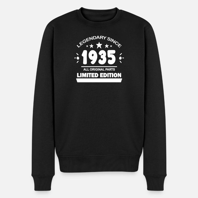 1935 - Né en 1935 - Pull Premium bio Homme - noir