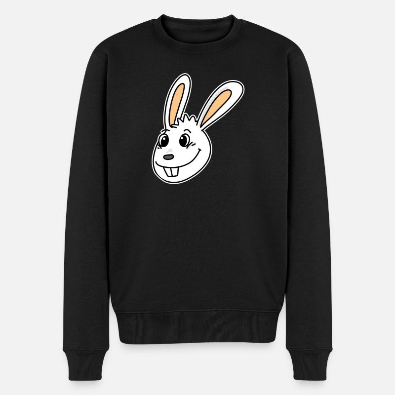 Tête de lapin Tête d’animal - Pull Premium bio Homme - noir