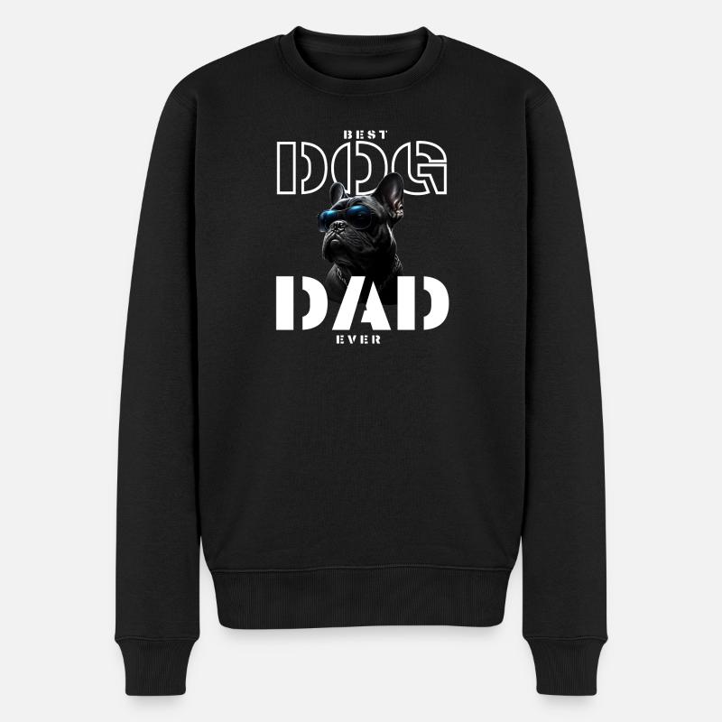 Bester Hundevater - Männer Premium Bio Pullover - Schwarz
