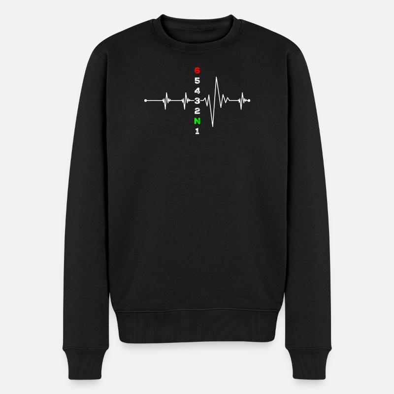 N Pulse ECG Néon - Pull Premium bio Homme - noir