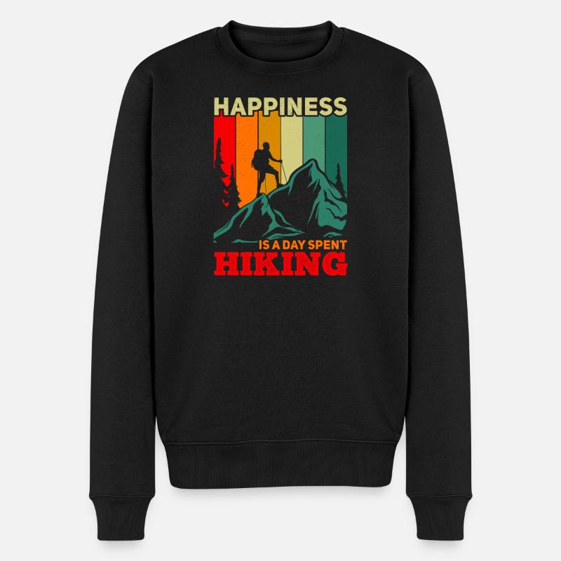 Wanderglück Farbpalette - Männer Premium Bio Pullover - Schwarz