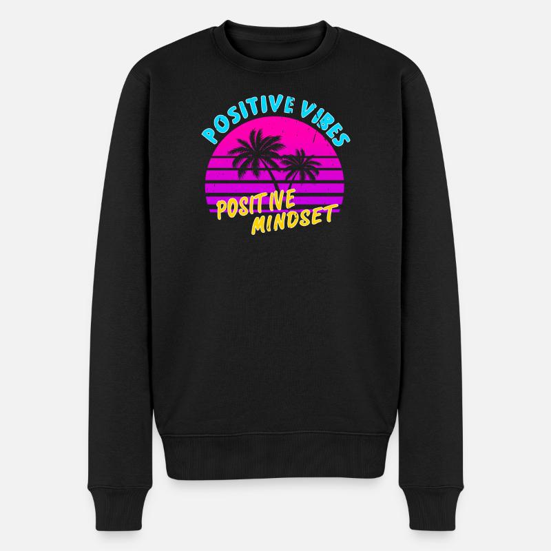 positif Vibrations positives - Pull Premium bio Homme - noir