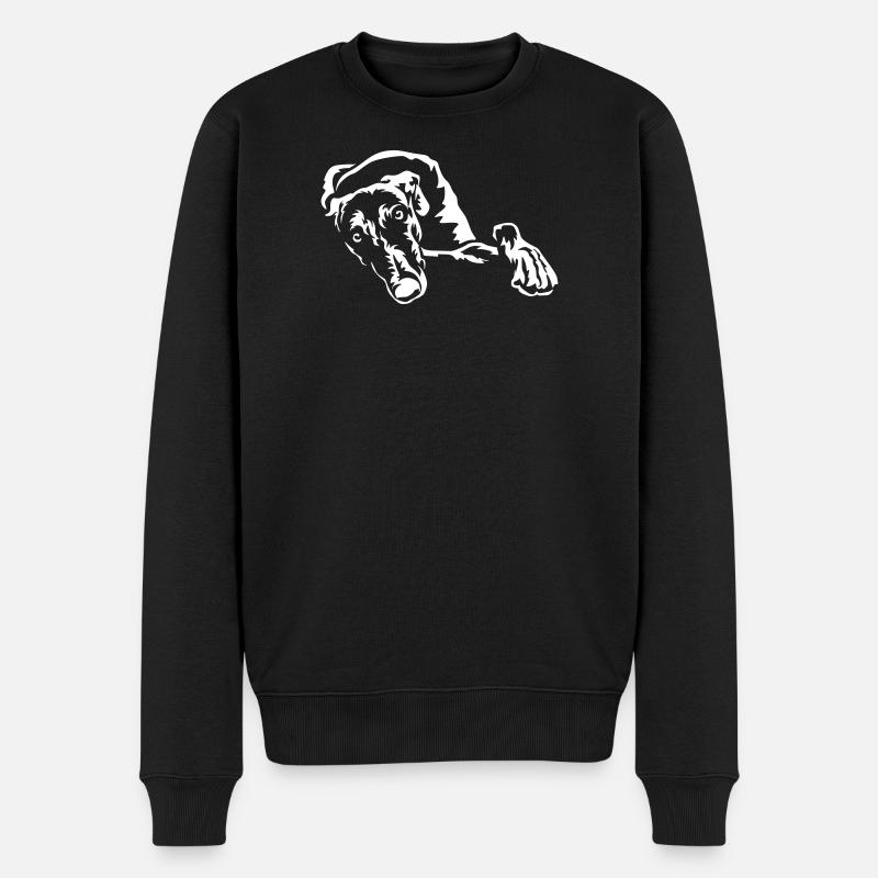 Galgo "Black Edition" - Männer Premium Bio Pullover - Schwarz