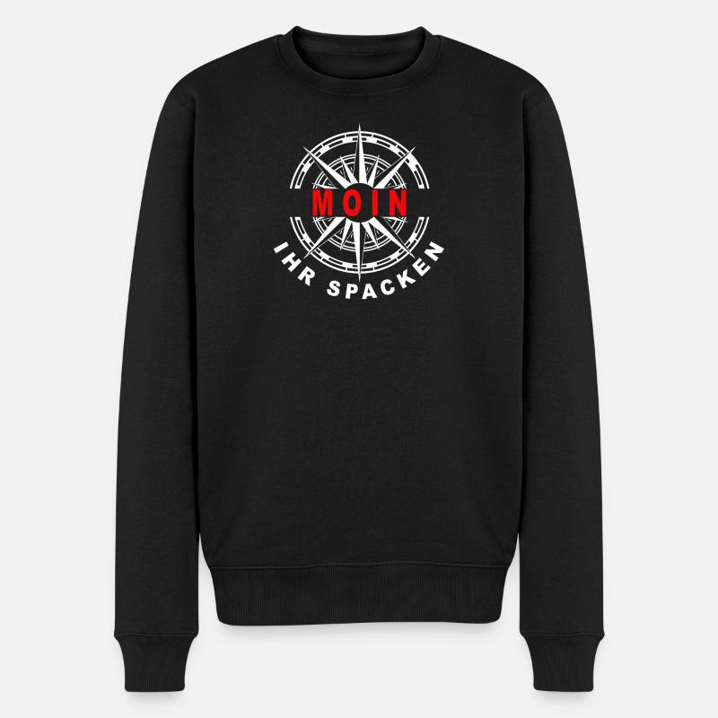Moin ihr Spacken - Männer Premium Bio Pullover - Schwarz