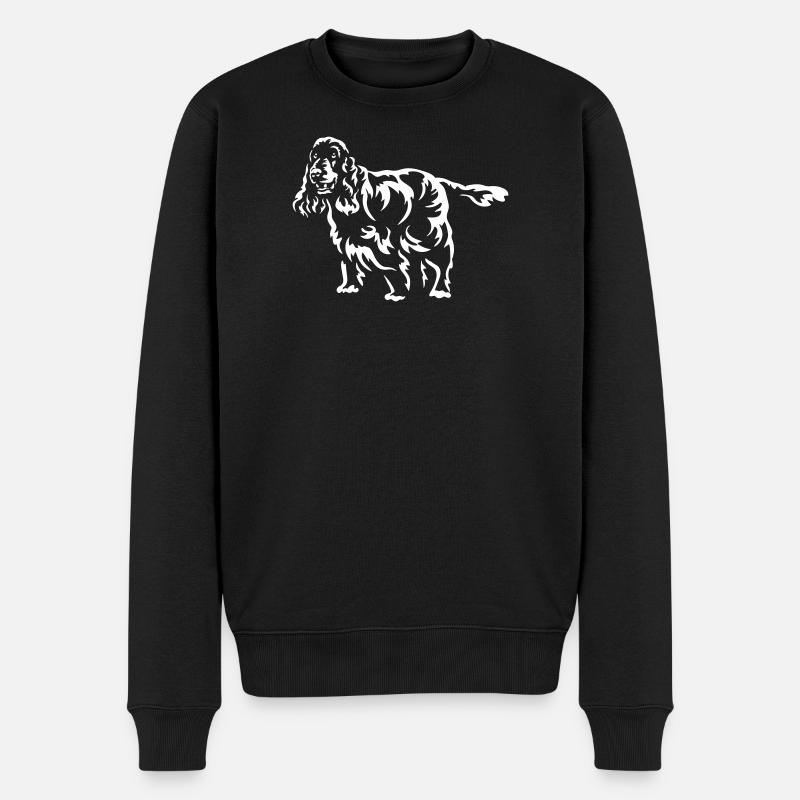 Cocker Spaniel - Pull Premium bio Homme - noir