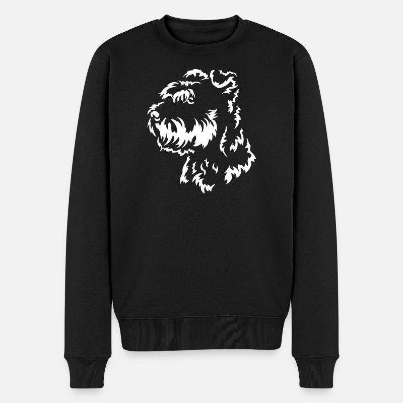 Schnauzer tête « Black Edition » - Pull Premium bio Homme - noir
