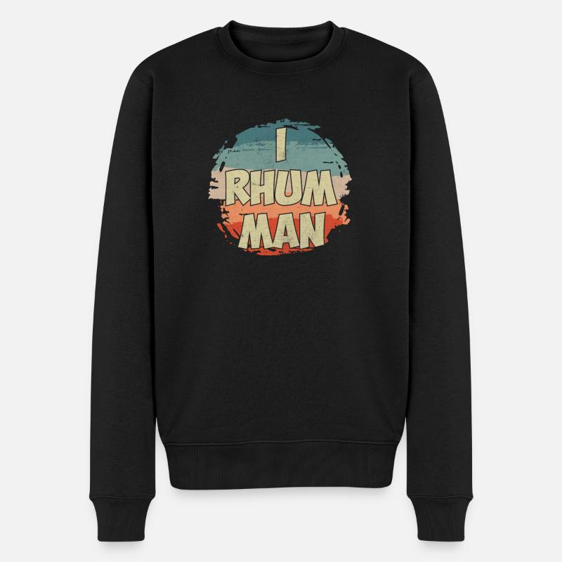 I rum man - Männer Premium Bio Pullover - Schwarz