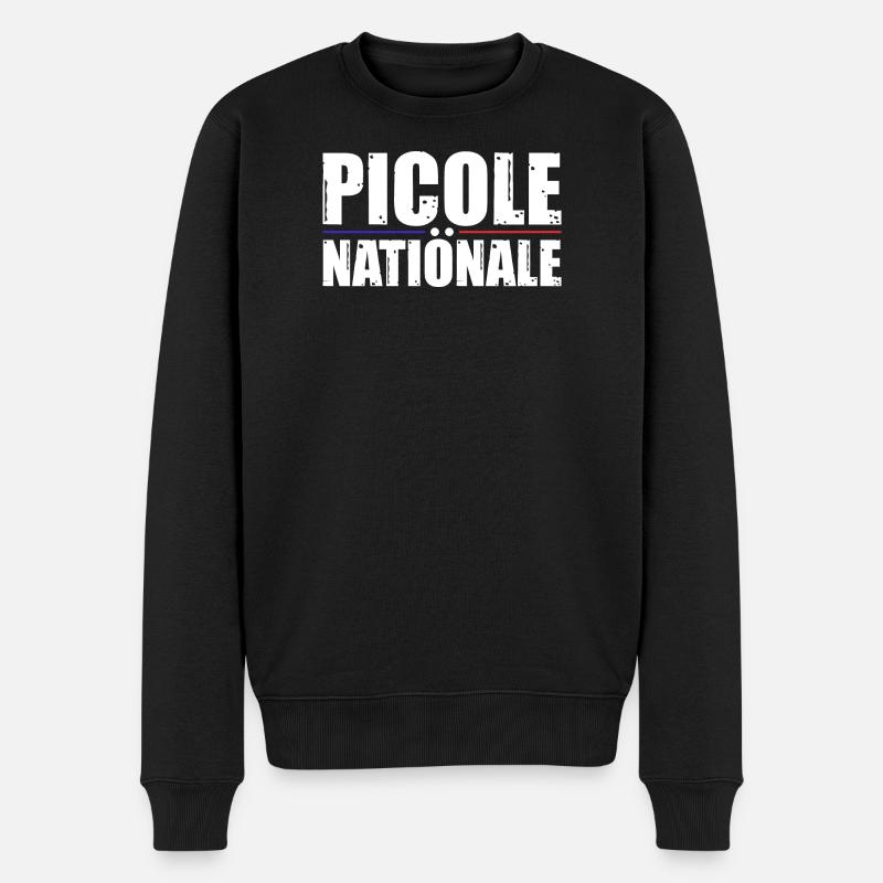 Nationale Picole - Männer Premium Bio Pullover - Schwarz