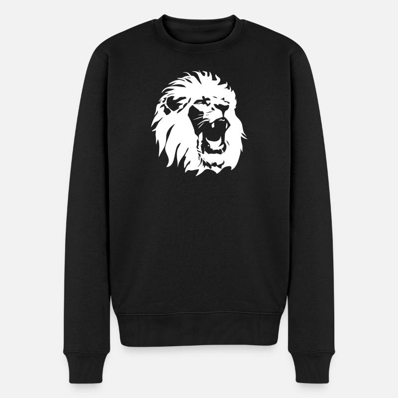 Tête de lion - Pull Premium bio Homme - noir