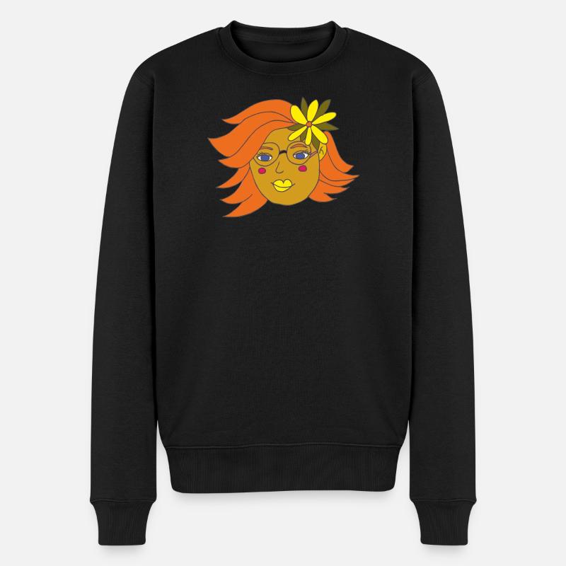 girl in summer - Männer Premium Bio Pullover - Schwarz