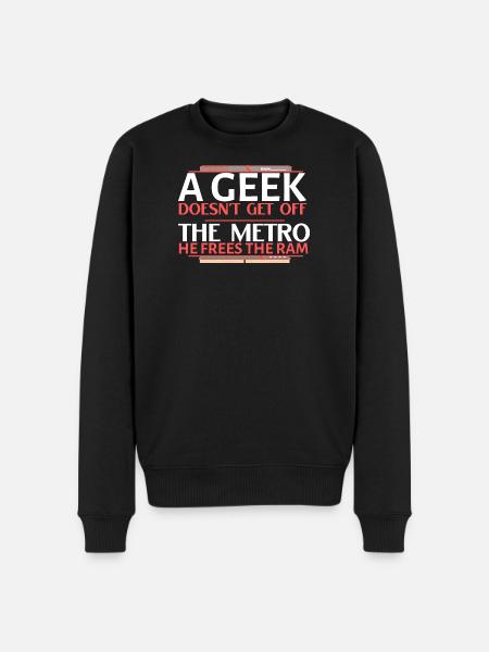 Geek Ram Freeing the Metro - Men's Premium Organic Jumper - black