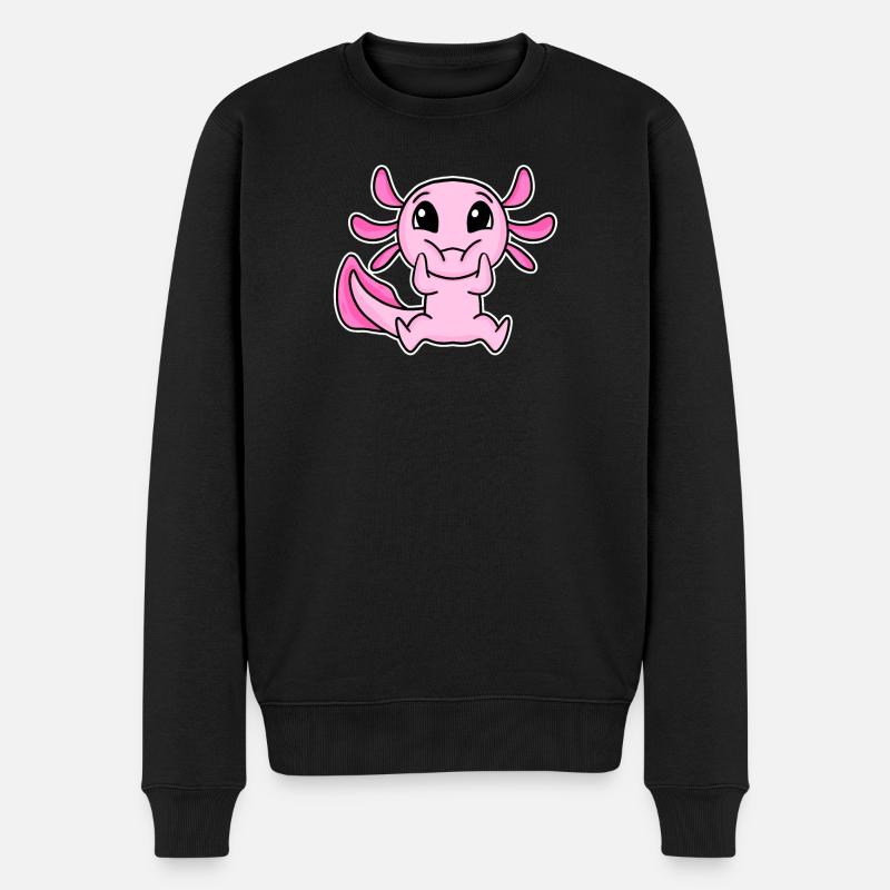 Motif Axolotl mignon - Pull Premium bio Homme - noir