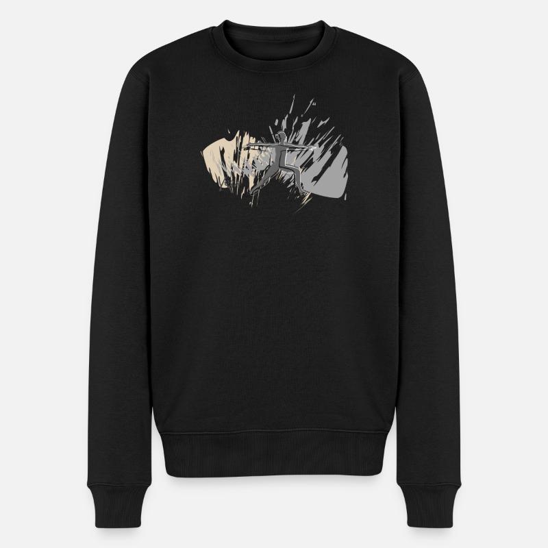 Dein Yoga-Style - Männer Premium Bio Pullover - Schwarz
