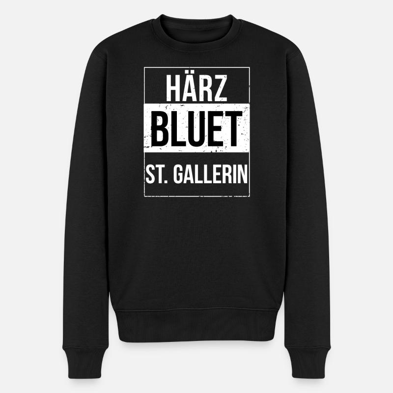 Härzbluet St. Gallerin St. Gallen - Pull Premium bio Homme - noir