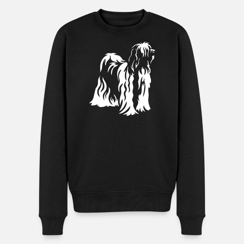 Terrier tibétain « Black Edition » - Pull Premium bio Homme - noir