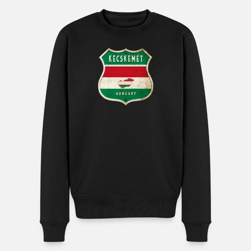 Design du drapeau de la Hongrie à Kecskemét - Pull Premium bio Homme - noir