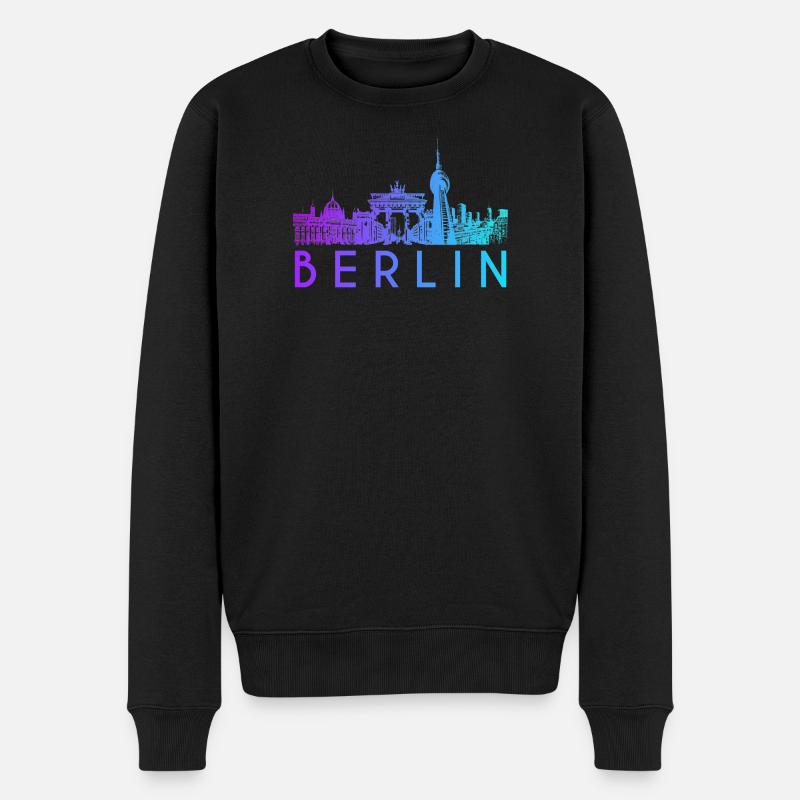 Horizon de Berlin - Pull Premium bio Homme - noir