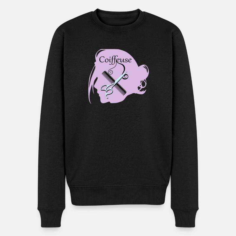 Coiffeuse - Pull Premium bio Homme - noir