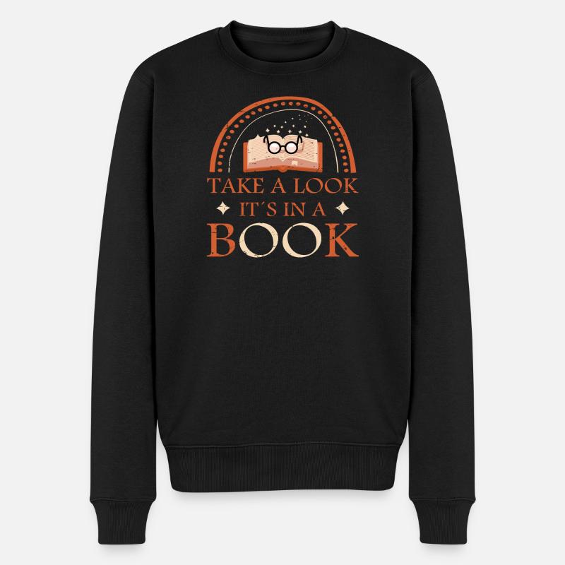 Regardez, c’est dans un livre - Pull Premium bio Homme - noir