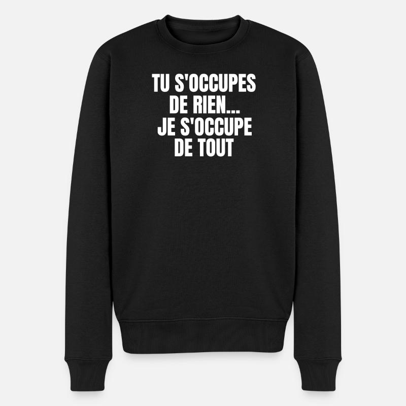 expression, langue française - Pull Premium bio Homme - noir