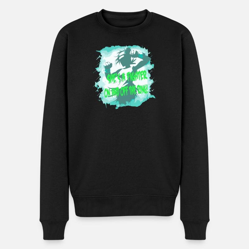 Combattante C’est une combattante - Pull Premium bio Homme - noir