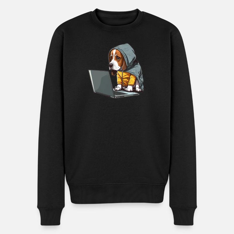 Coding dog - Männer Premium Bio Pullover - Schwarz