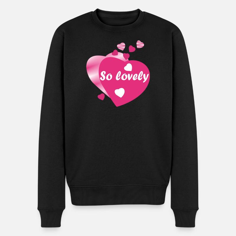SO SCHÖN - Männer Premium Bio Pullover - Schwarz