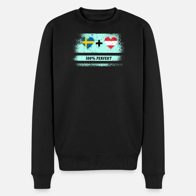 Autriche & Suède 100% parfait / cadeau - Pull Premium bio Homme - noir