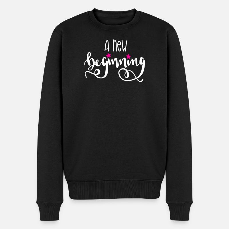 Ein neuer Anfang - Männer Premium Bio Pullover - Schwarz