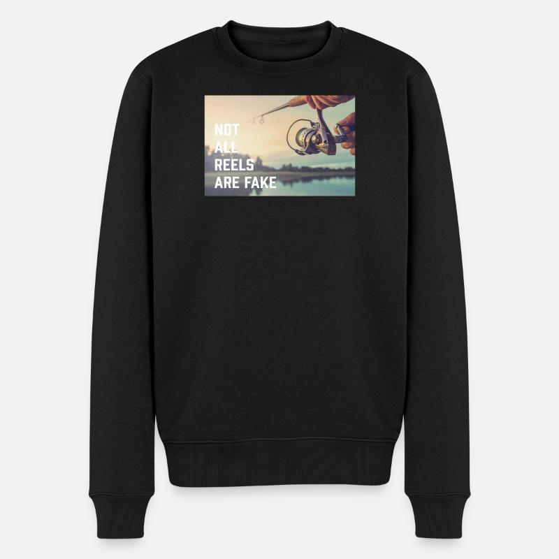 not all reels - Männer Premium Bio Pullover - Schwarz
