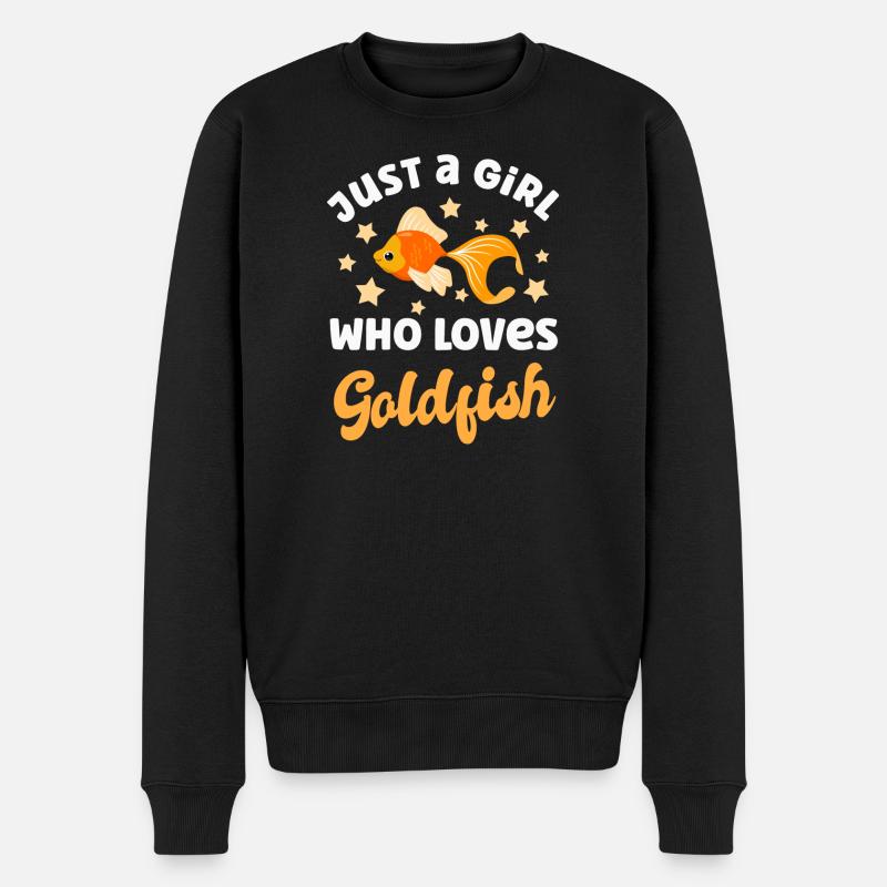 Goldfisch - Männer Premium Bio Pullover - Schwarz