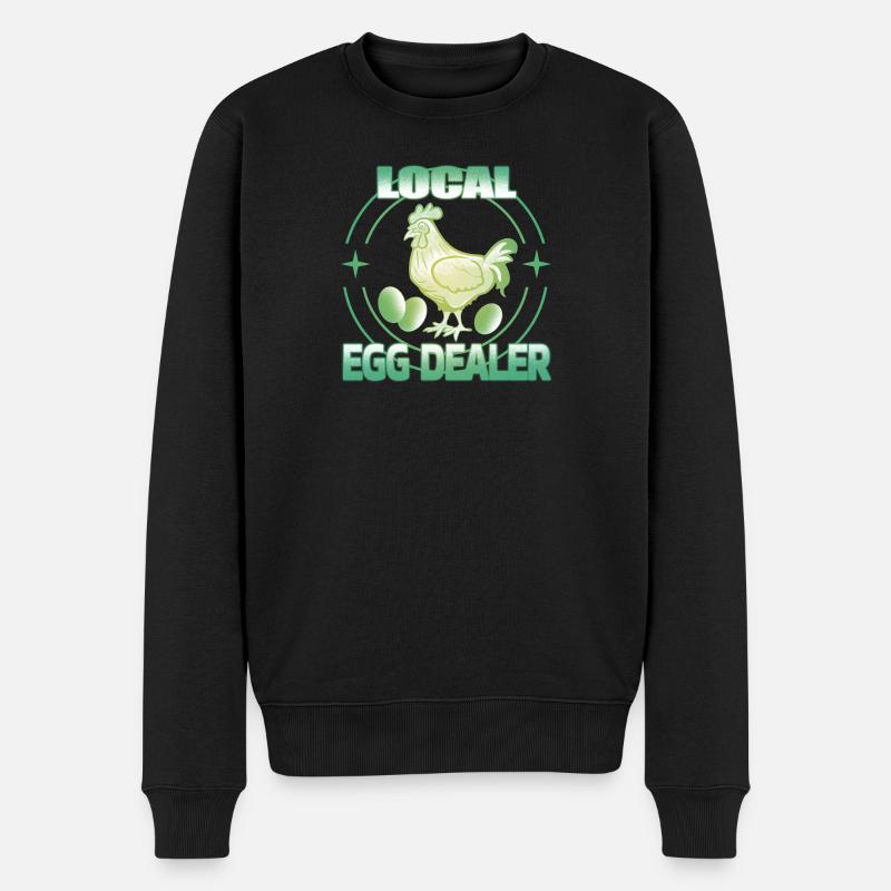 Local egg dealer - Männer Premium Bio Pullover - Schwarz